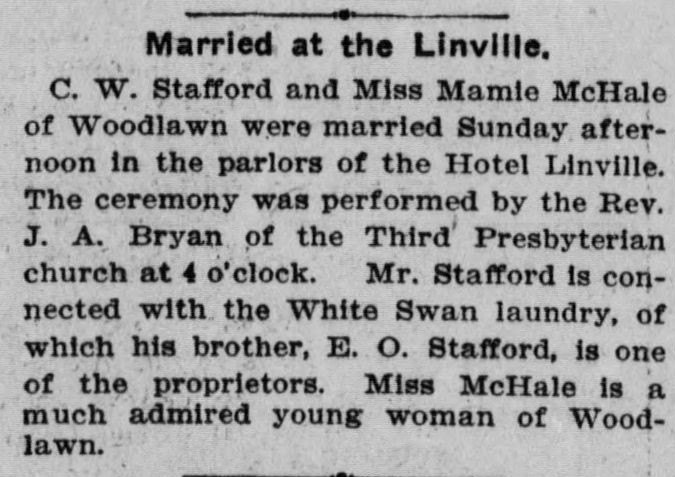 C.W. Stafford-Mamie McHale